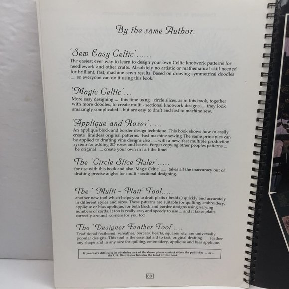 1996 Slice Up A Circle Easy Geometricks Patchworkers Angela Madden Quilts Spiral - Picture 9 of 10